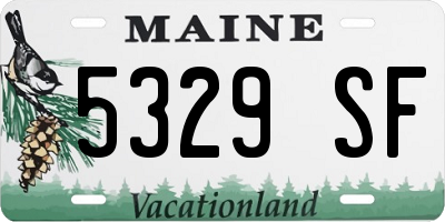 ME license plate 5329SF