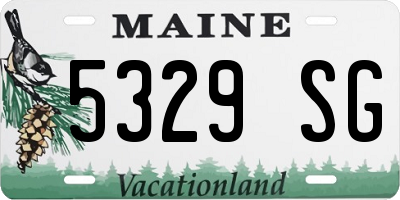 ME license plate 5329SG