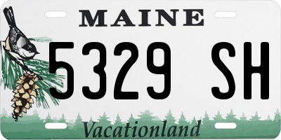 ME license plate 5329SH