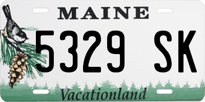 ME license plate 5329SK
