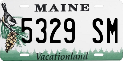 ME license plate 5329SM