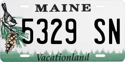 ME license plate 5329SN