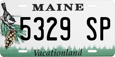 ME license plate 5329SP