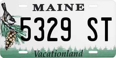 ME license plate 5329ST