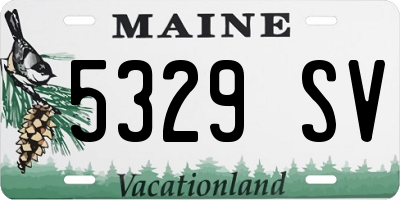 ME license plate 5329SV