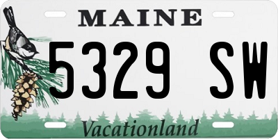 ME license plate 5329SW