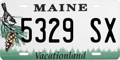 ME license plate 5329SX