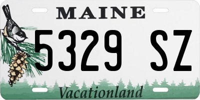 ME license plate 5329SZ