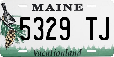 ME license plate 5329TJ