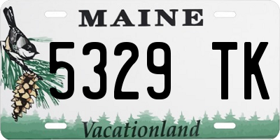 ME license plate 5329TK