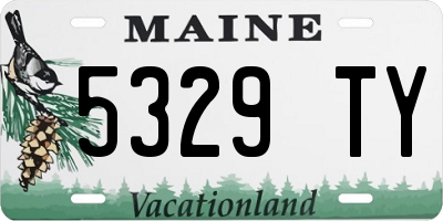 ME license plate 5329TY