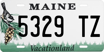 ME license plate 5329TZ