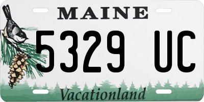 ME license plate 5329UC