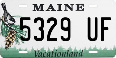 ME license plate 5329UF