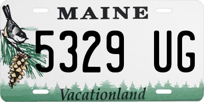 ME license plate 5329UG