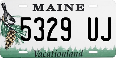 ME license plate 5329UJ