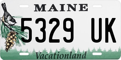 ME license plate 5329UK