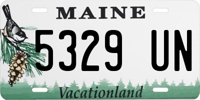 ME license plate 5329UN