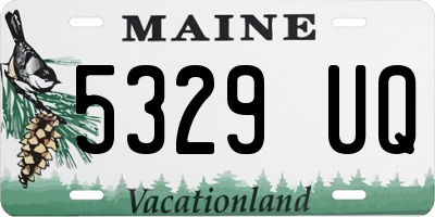 ME license plate 5329UQ