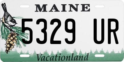 ME license plate 5329UR