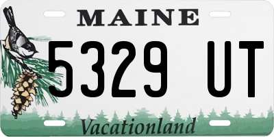 ME license plate 5329UT