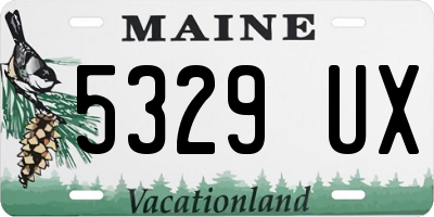 ME license plate 5329UX