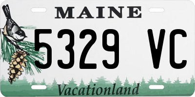 ME license plate 5329VC