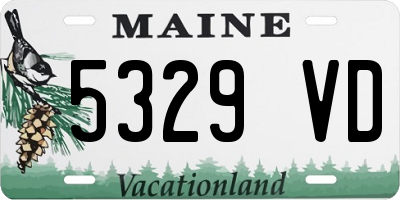 ME license plate 5329VD