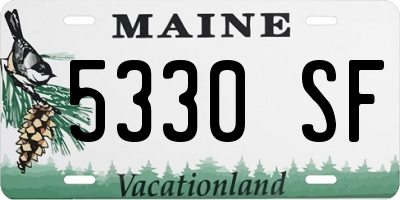 ME license plate 5330SF