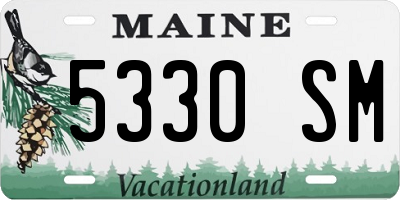 ME license plate 5330SM