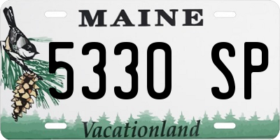 ME license plate 5330SP