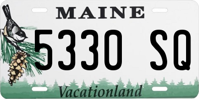 ME license plate 5330SQ