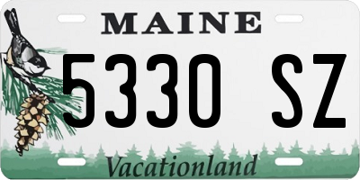 ME license plate 5330SZ