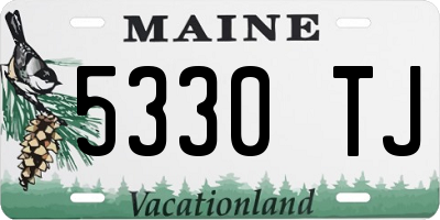 ME license plate 5330TJ