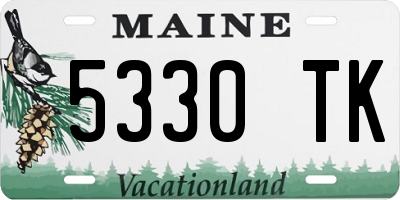 ME license plate 5330TK