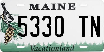 ME license plate 5330TN