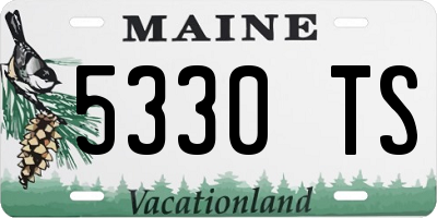ME license plate 5330TS