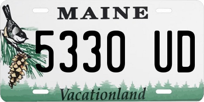 ME license plate 5330UD