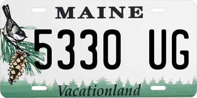 ME license plate 5330UG