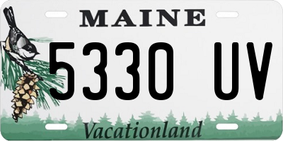 ME license plate 5330UV