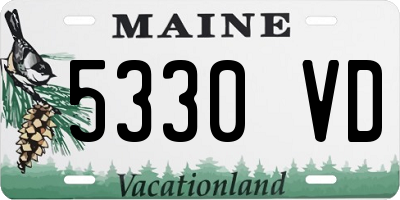 ME license plate 5330VD