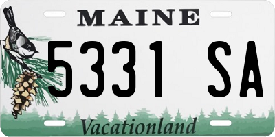 ME license plate 5331SA