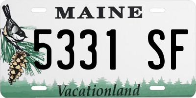 ME license plate 5331SF