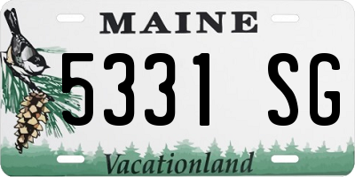 ME license plate 5331SG