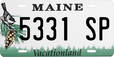 ME license plate 5331SP