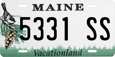 ME license plate 5331SS