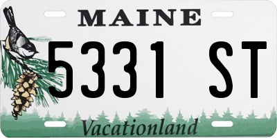 ME license plate 5331ST
