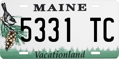 ME license plate 5331TC