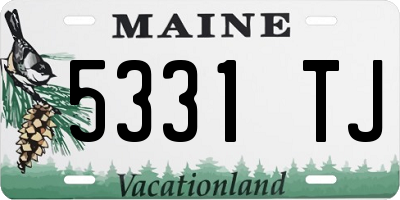 ME license plate 5331TJ