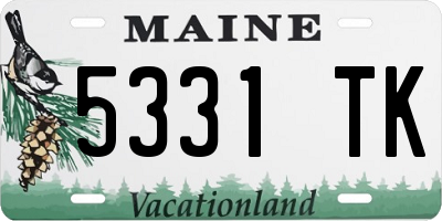 ME license plate 5331TK